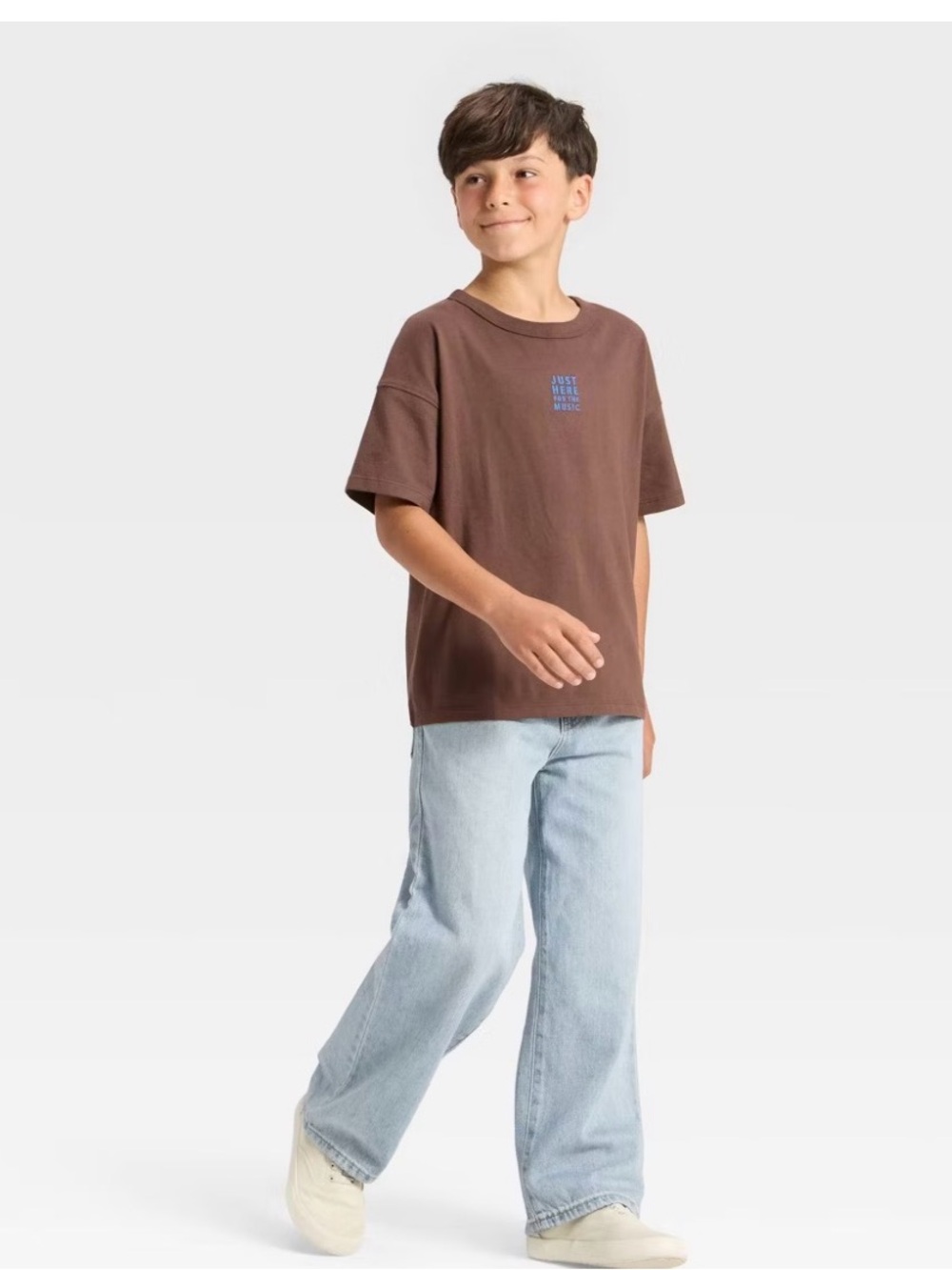 Boys Baggy Jeans by Cat & Jack - Size 7 - Light Wash - 20" inseam